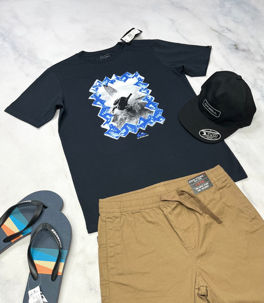 💙 Solde ..T-Shirt Quiksilver : neuf ! mais mini ombrage flou d’impression . 14 ans garçon.