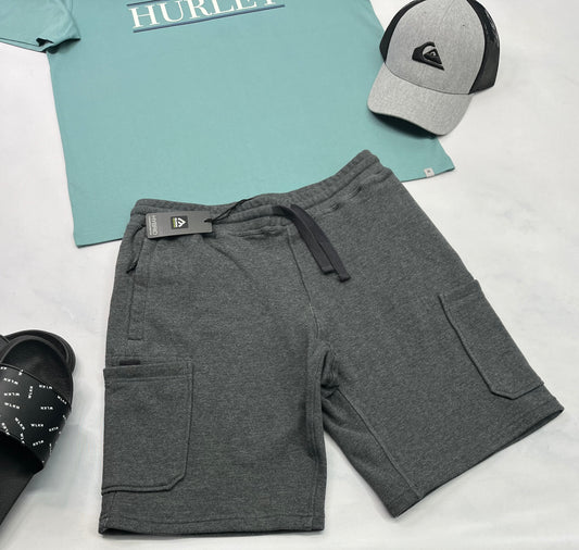 🌵 Bermuda : cargo Black Mountain en ouaté charcoal M(32 homme ) neuf ! Zip aux poches .