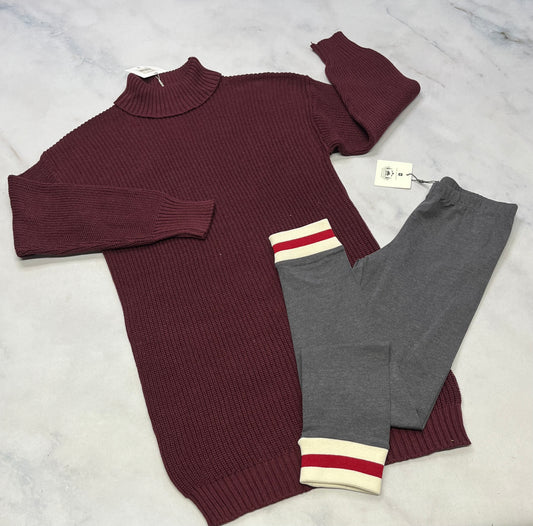 Duo robe : neuve ! Manche ballon stretch confo 7 ans + Leg. Look bas de laine mile end 7 ans neuf!