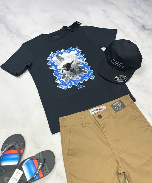 💙 Solde T-Shirt Quiksilver : 12 ans garçon neuf mais mini ombrage d’impression .