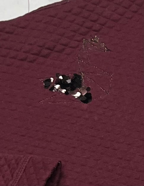 Duo : Tunique Zara bourgogne ( logo cygne or ) 7-8 ans super ! + Skinny leg chaud doublé fait 7-8 ans neuf.