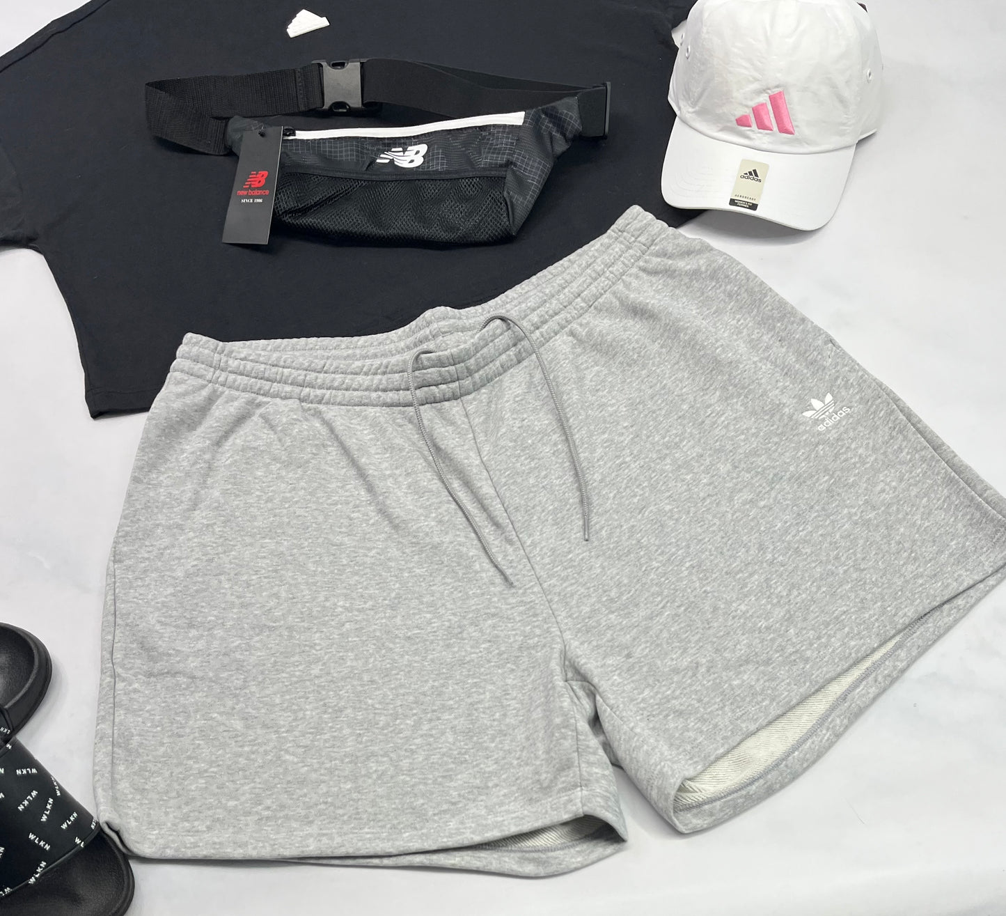 ☀️ Short ouaté : Adidas grise XXL/ femme coupe relax confo neuve !