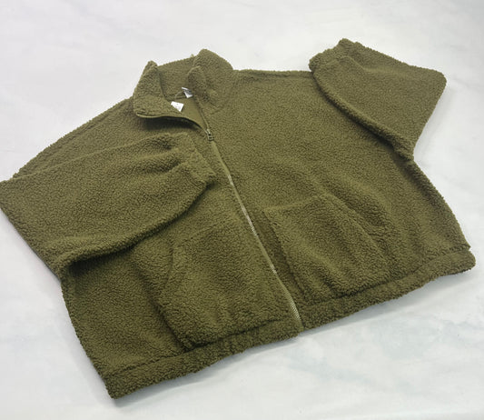 Veste : En Sherpa kaki fait 2XL coupe confo neuve !