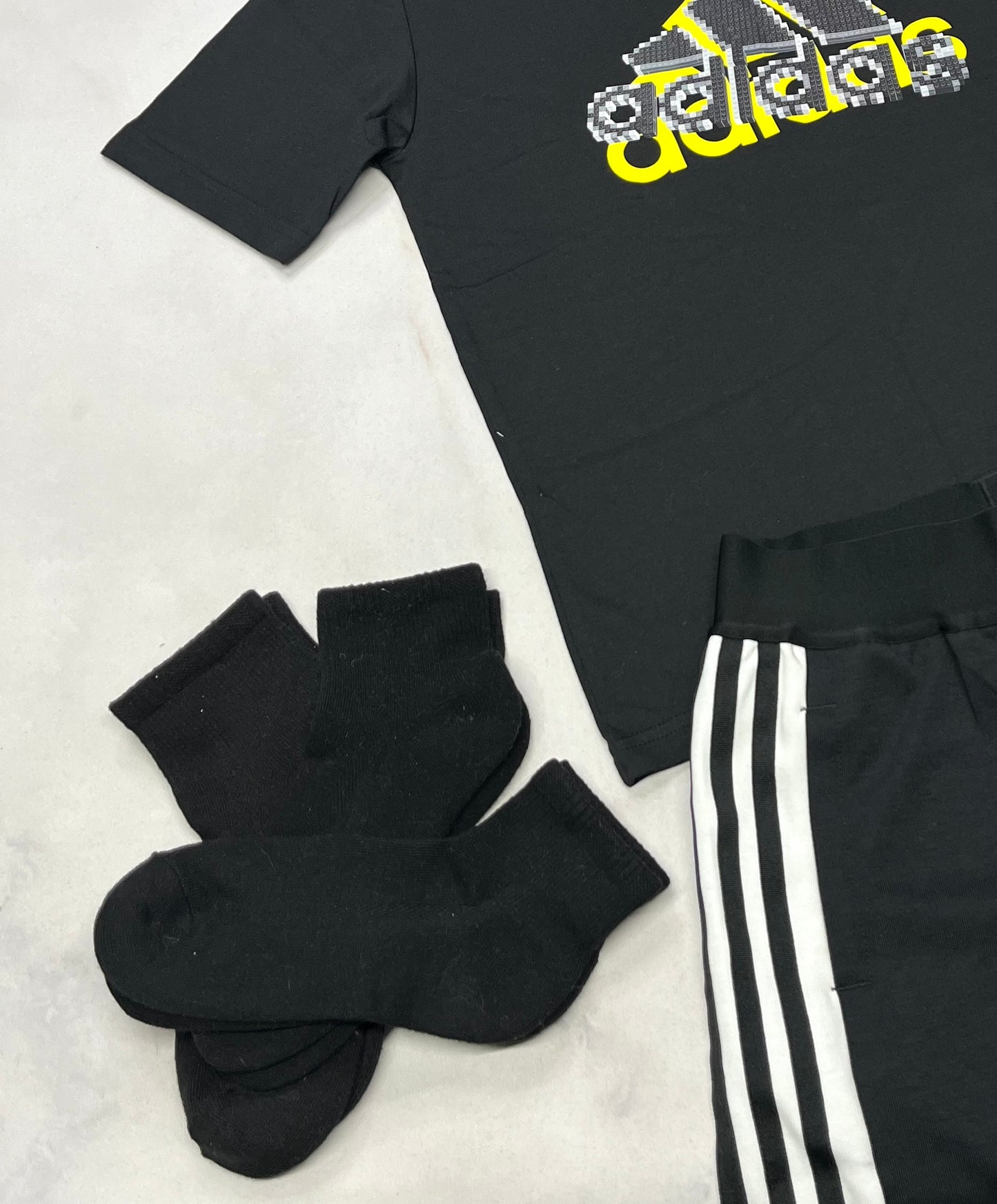 ☀️ 1 lot de : 3 paires de bas noir ( coussiner / confo ) neuf ! 7-8 ans garçon .