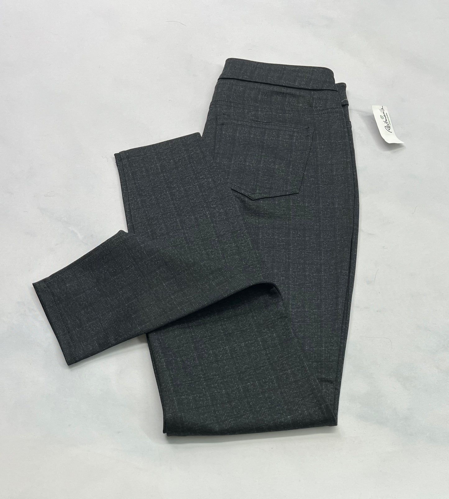 Pantalon : style Jeg. Tissu chic neuf ! Charcoal foncé motifs carreauté . Fait Small (fait 4 ans ) fait M/ femme (fait 6 ans ) L(fait 9-10 ans ) et XL( fait 12 ans ) neuf!