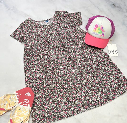 🌷 Robe fleurie : soft confo . 3 boutons en haut . Superbe . 10-12 ans fille neuve .