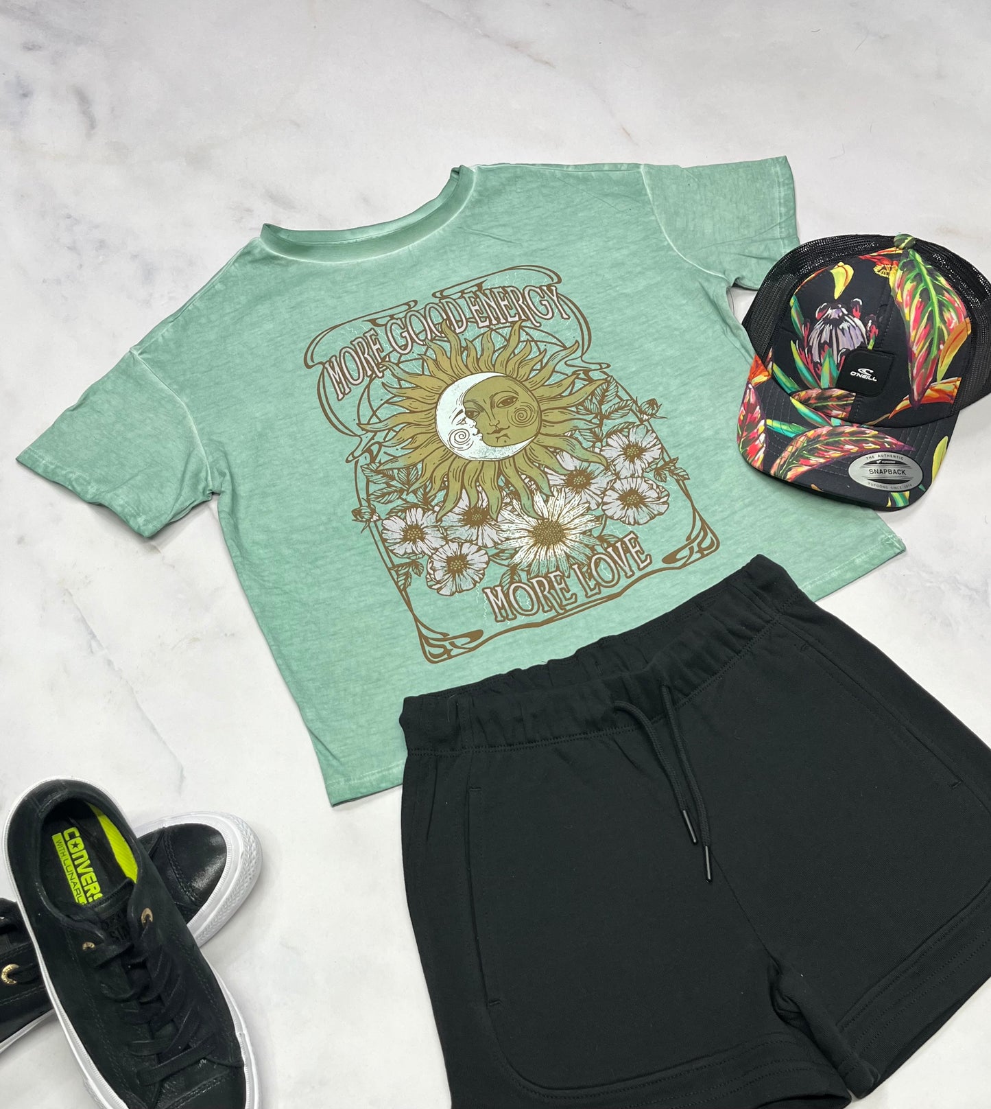 🌿 Manche courte : 10-12 ans fille look vieillit relax fit tendance . Neuf !