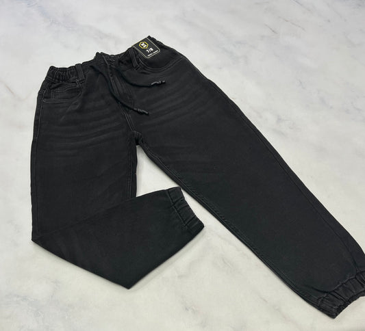 Jeg. Jeans : West gris/ noir neuve ! Relax fit tendance 7-8 ans .