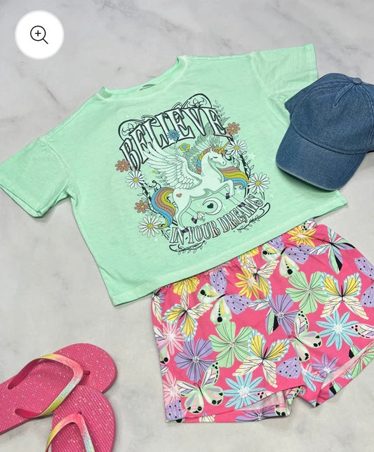 🌿 T-Shirt : 5-6 ans fille coupe relax tendance .