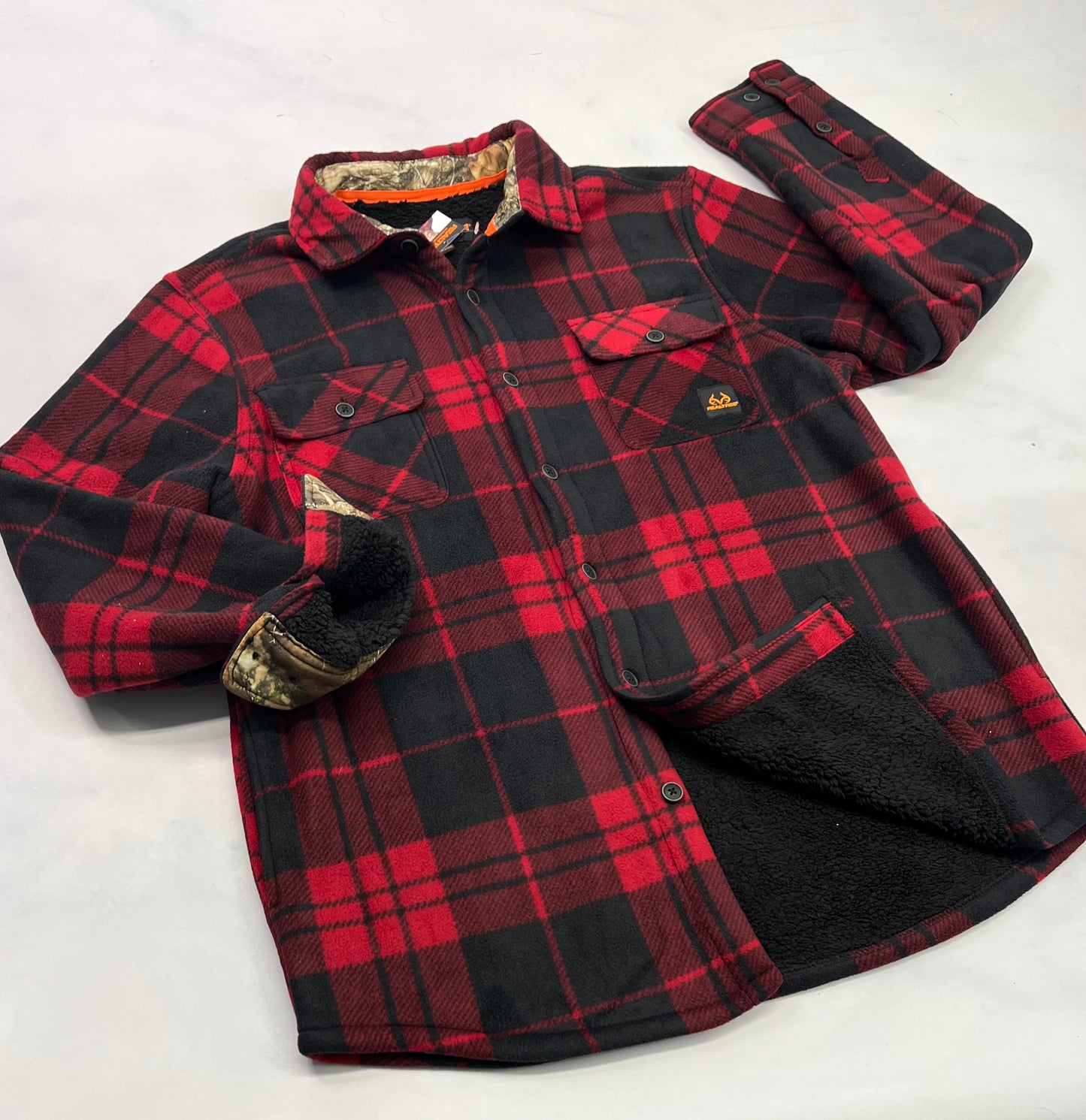 Surchemise : Veste / manteau doubler en Sherpa chaud . En polar extérieur . Neuve ! Fait M/ homme confo .