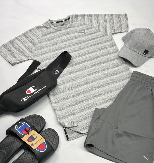 🤩 T-Shirt : PUMA en tissu de sport gris Small /homme neuf ! Tissu qui ne décolore pas .