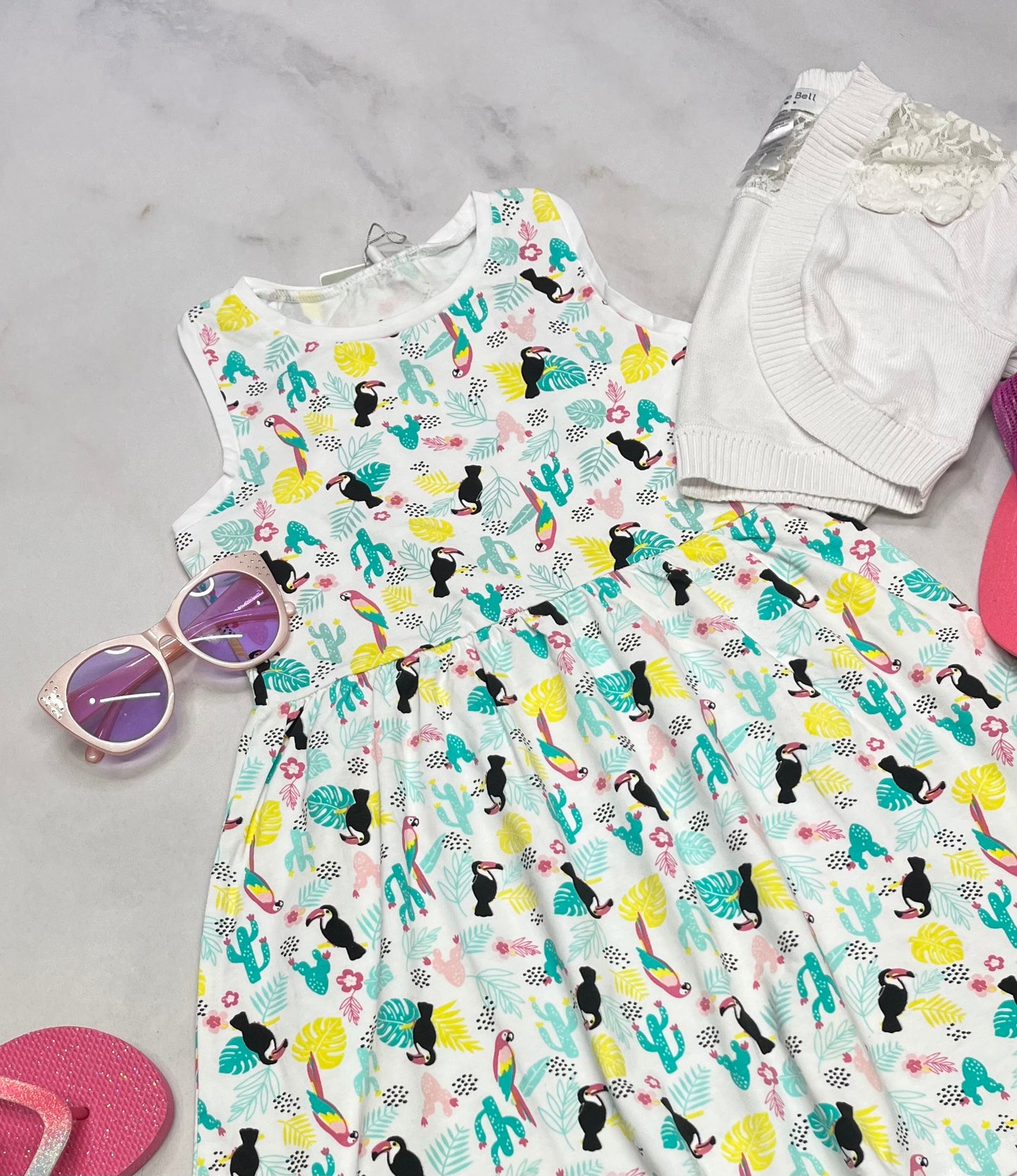 ☀️ Robe : En beau coton stretch 6 ans fille Tag neuve !