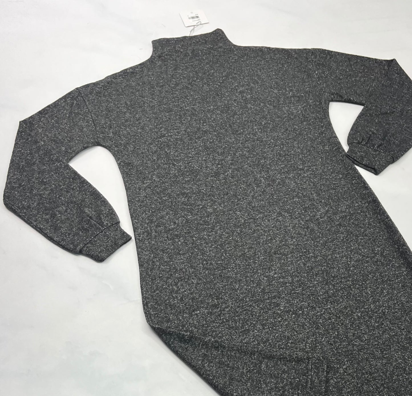 Robe femme : Ultra douce Tag neuve ! Manche ballon charcoal col mini montant .