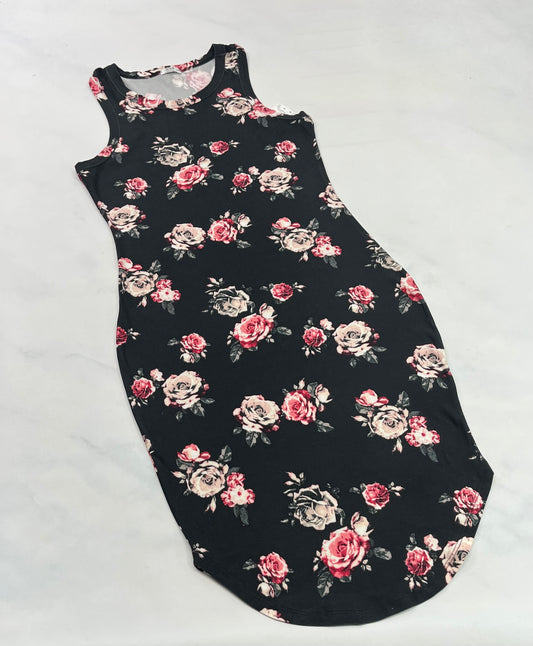 Robe fleurit stretch fait Small  femme