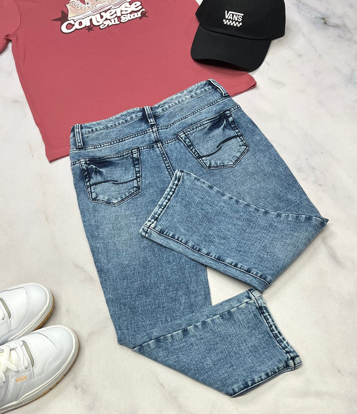 🌷 Capri jeans : long Suko super mou confo . 14(13-14 ans ) fille ajustable comme neuf !!