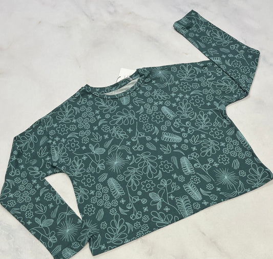 Manche longue soft stretch vert cobalt 7 ans .