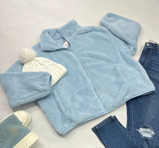 ❄️ Veste : Zip bleu hyperrr douce : xxl ( fait XL-Xxl) femme neuve.