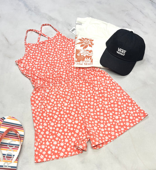 😍 1 pièce :fleurie Tag corail 12 ans fille neuf !