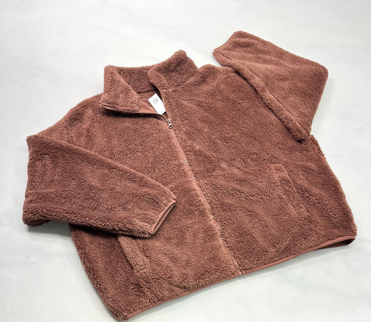 Veste en Sherpa : doux confo ! ( couleur vieux rose ) 2X ( fait XXL/ femme ) neuf!