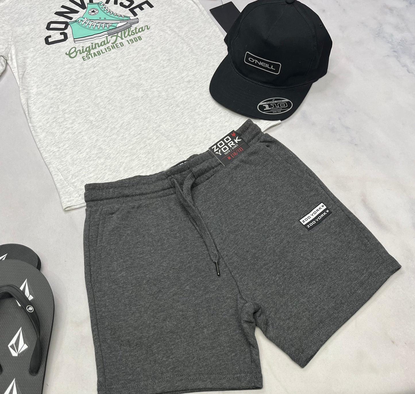 🤩 Bermuda : Zoo York en ouaté charcoal 10-12 ans garçon neuf !