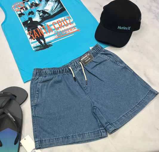🩵 Short : jeans Arsenic bleu moyen 14 ans neuve ! Taille élastique confo .