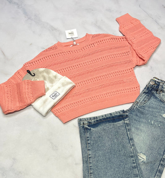 😍Tricot corail : Crocheter 7 ans fille neuf !