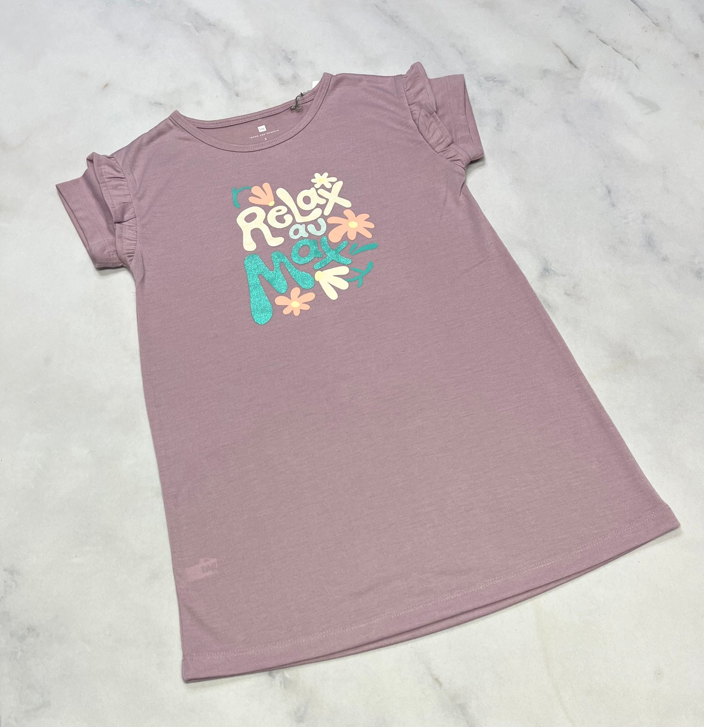 🌙 Robe:de nuit ( vieux mauve ) neuve ! 4 et 5 ans coupe confo .