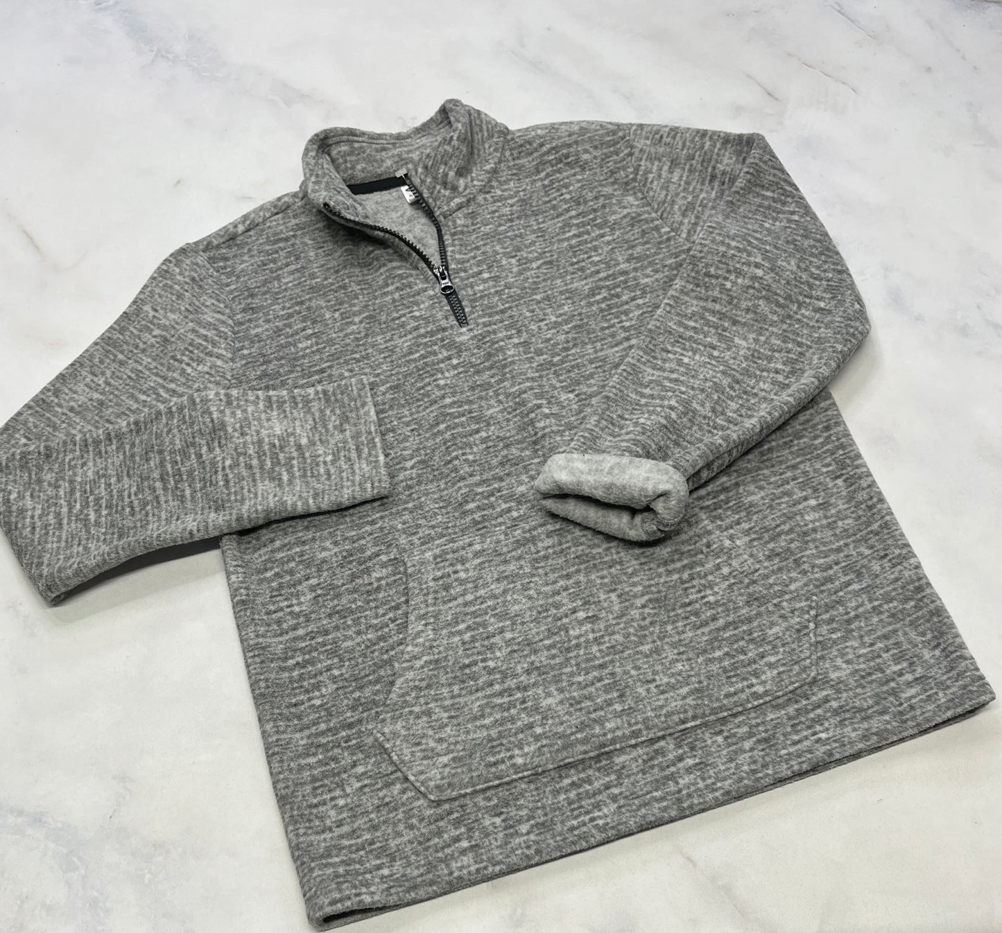 Manche longue : à demi zip en doux polar 14-16 ans comme neuf !