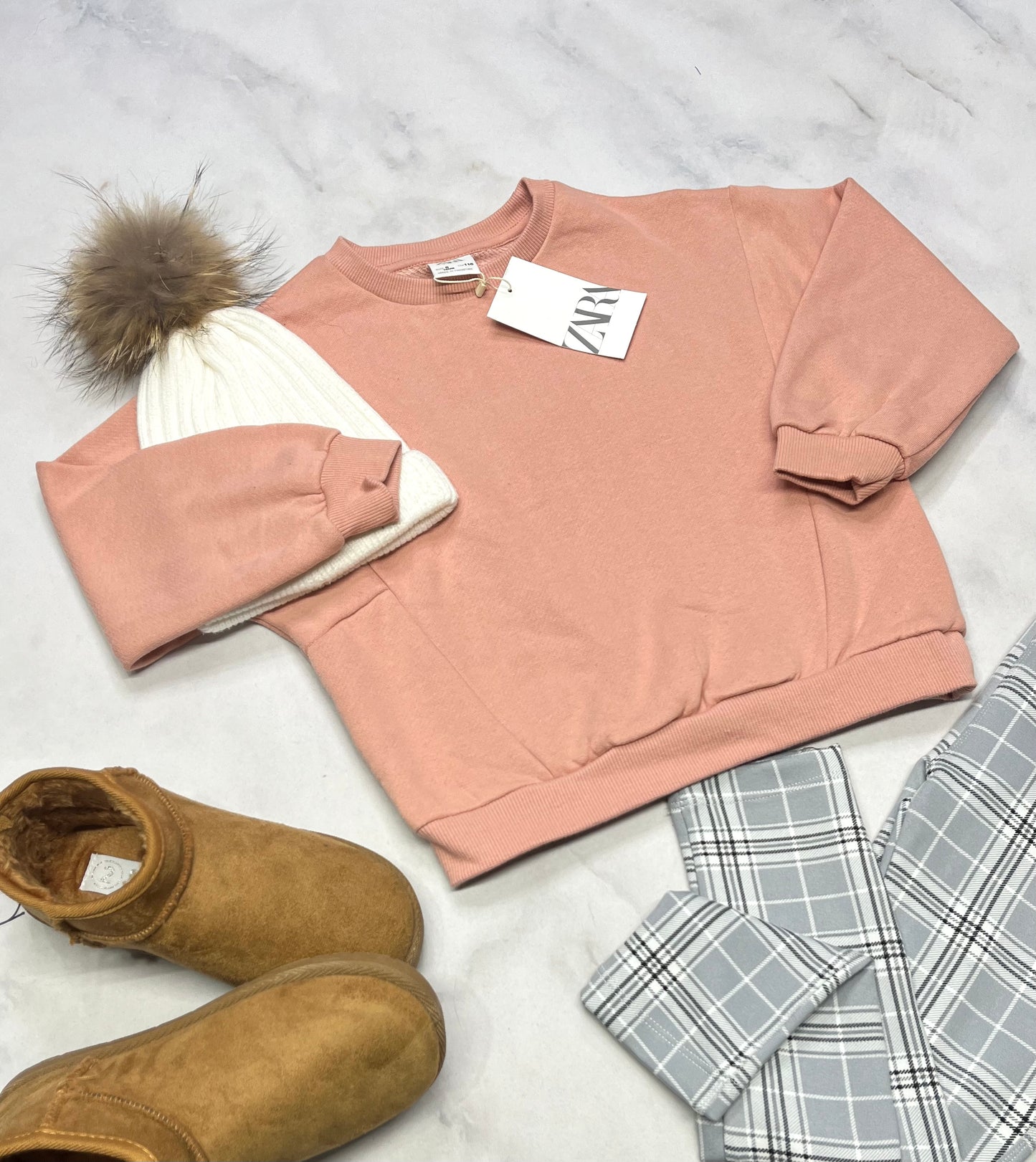 😻ZARA: ouaté pêche 🍑/ rosé incroyable fait 5 ans fille neuf!