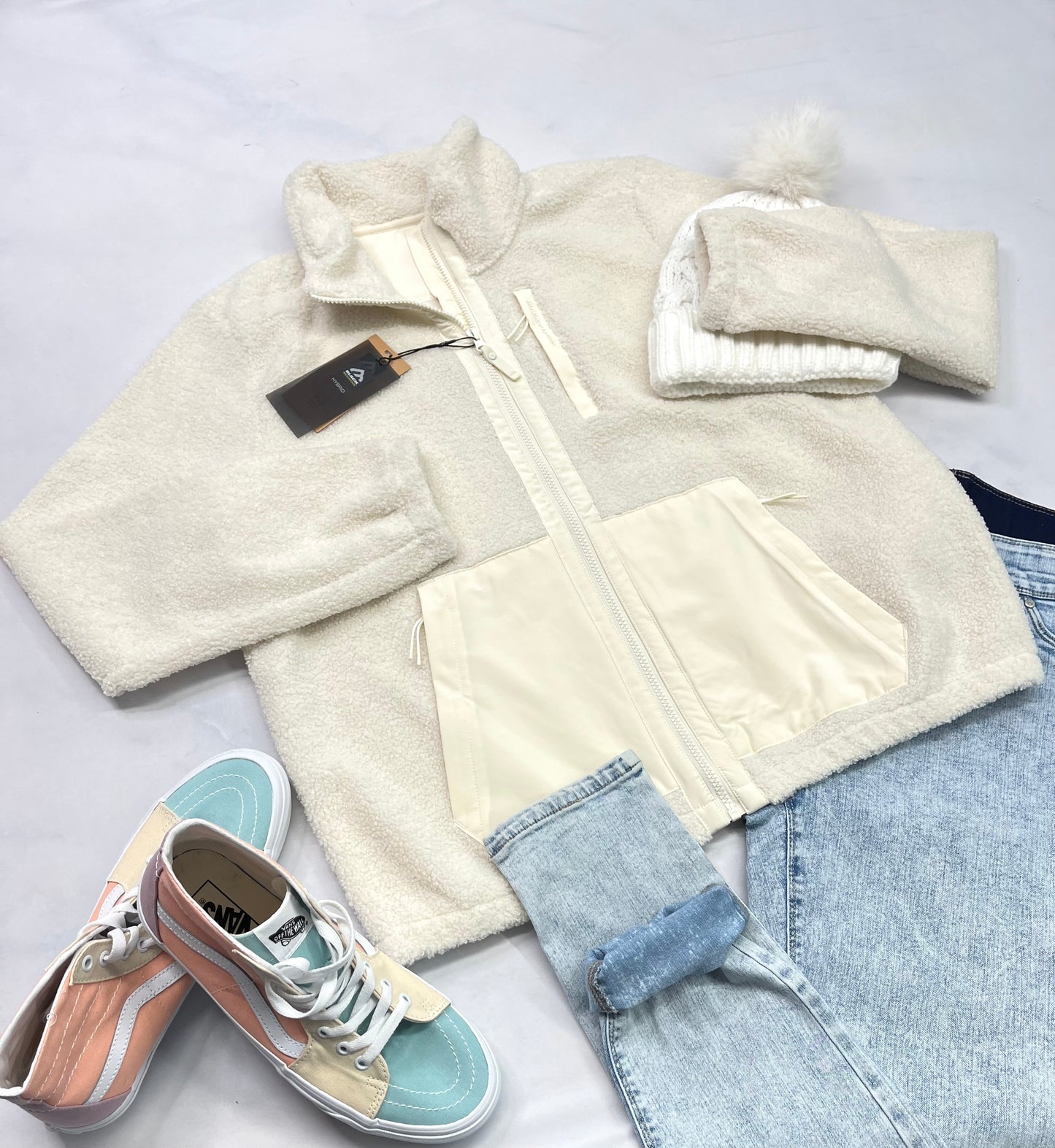 😍 Manteau veste : en Sherpa Black Mountain neuve ! Qualité ++ L/ femme coupe confo .