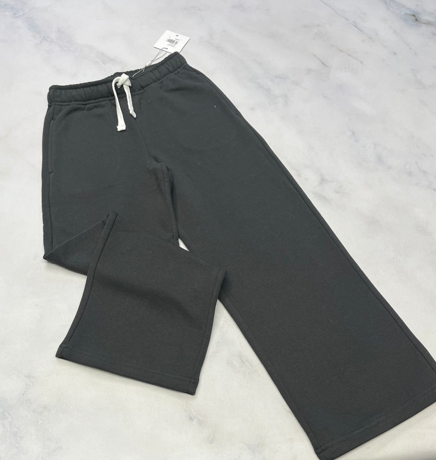 Jog Tag : En ouaté charcoal doux à l’intérieur 8 ans fille jambe large neuf!