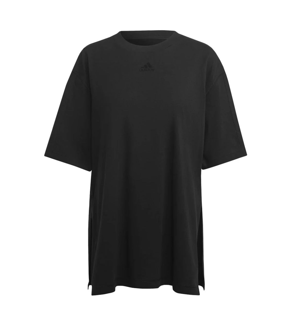 🌴 T-Shirt / tunique : Adidas noir . Fendu de chaques côtés ! XXL/ femme coupe relax  neuf ! Logo brodé au devant .