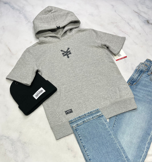 🤩 Zoo York : Cagoule ouaté manche courte neuve ! 14 ans garçons  grise .