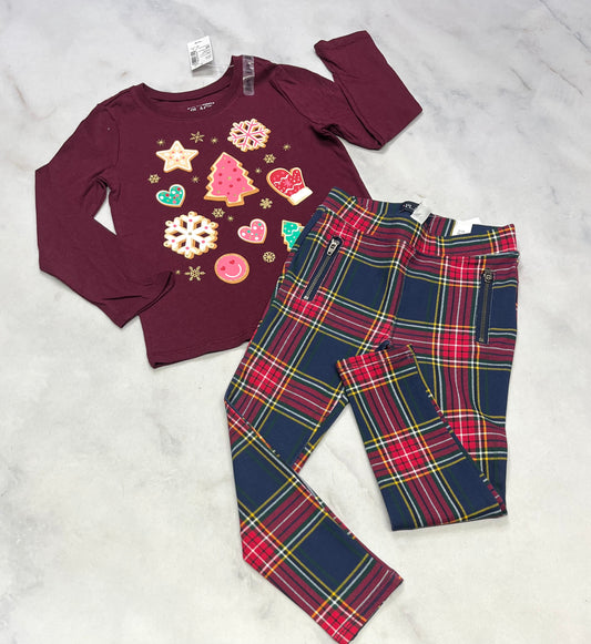 Duo neuf 4 ans : manche longue brillant + Jeg. Zip aux poches 4 ans neuf!