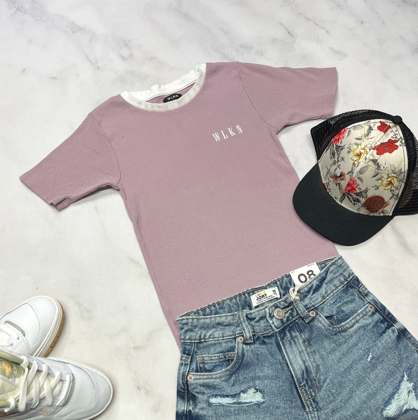 🌷WLKN : RIB texturé fait 8 ans fille fit(7-8 ans ) stretch comme neuf !