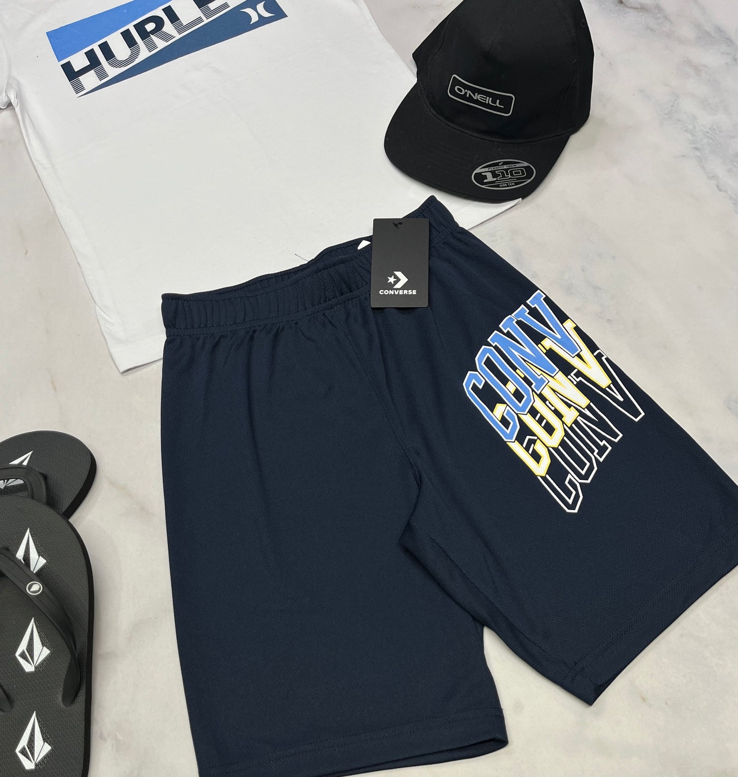 ☀️ Bermuda : Converse en tissu de sport qui ne décolore pas 10-12 ans garçon neuf !