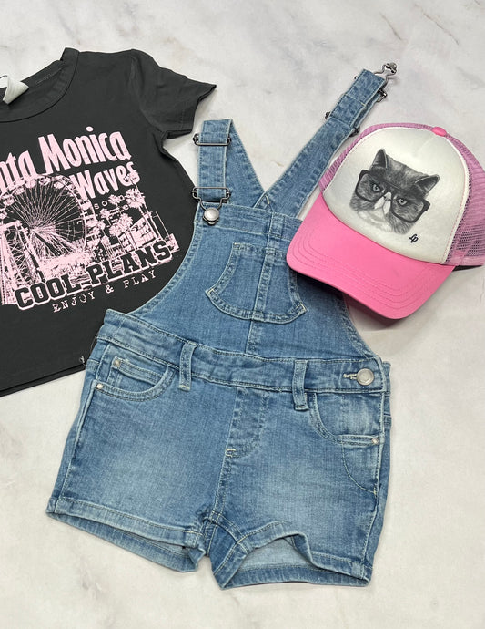 🌸 Salopette jeans : ajustable fait 3 ans fille neuve .