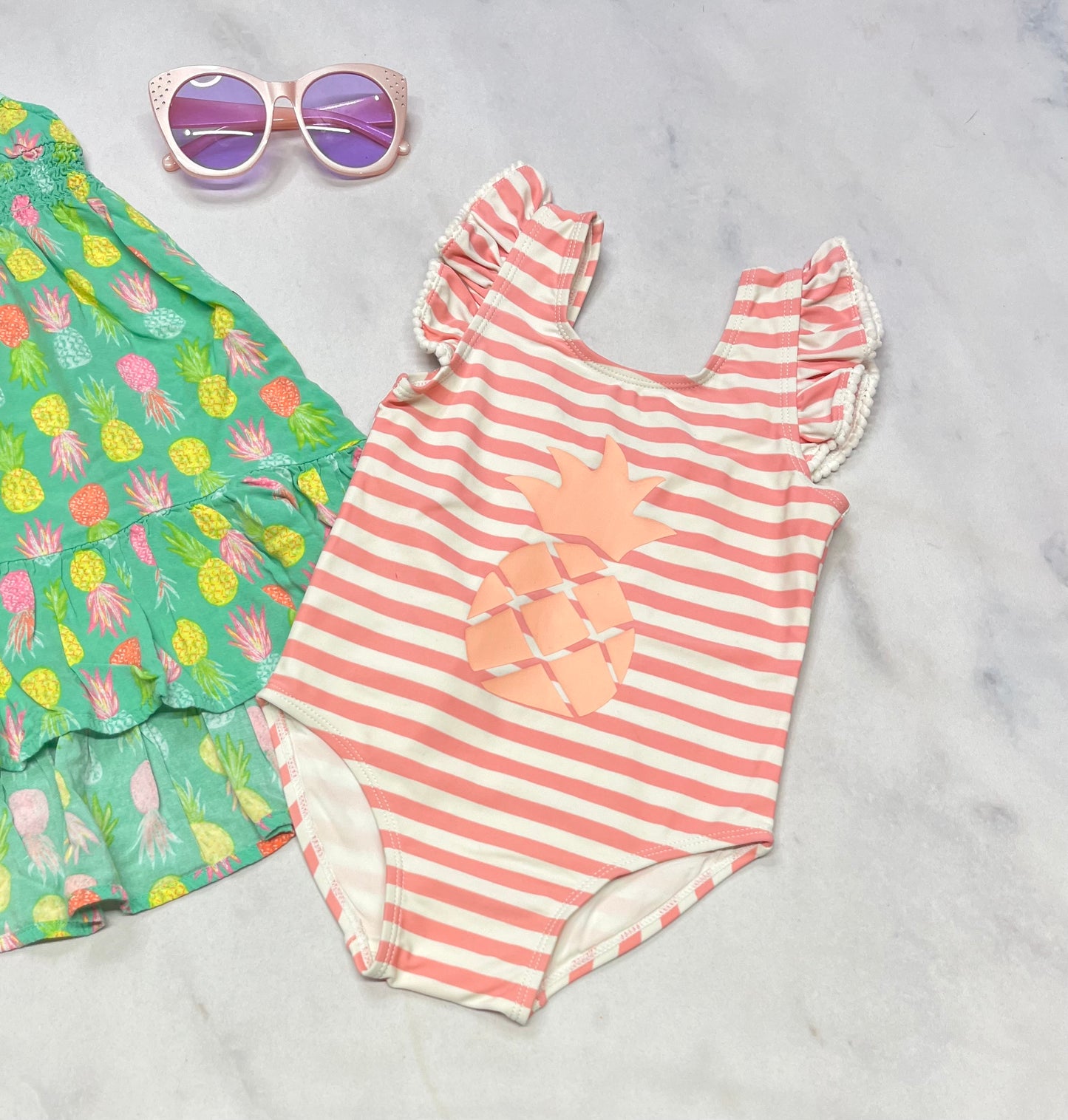 🌴 Duo : Robe 18 mois comme neuve + 💦Maillot Jessica Simpson 12-18( + 18 mois ) neuf !