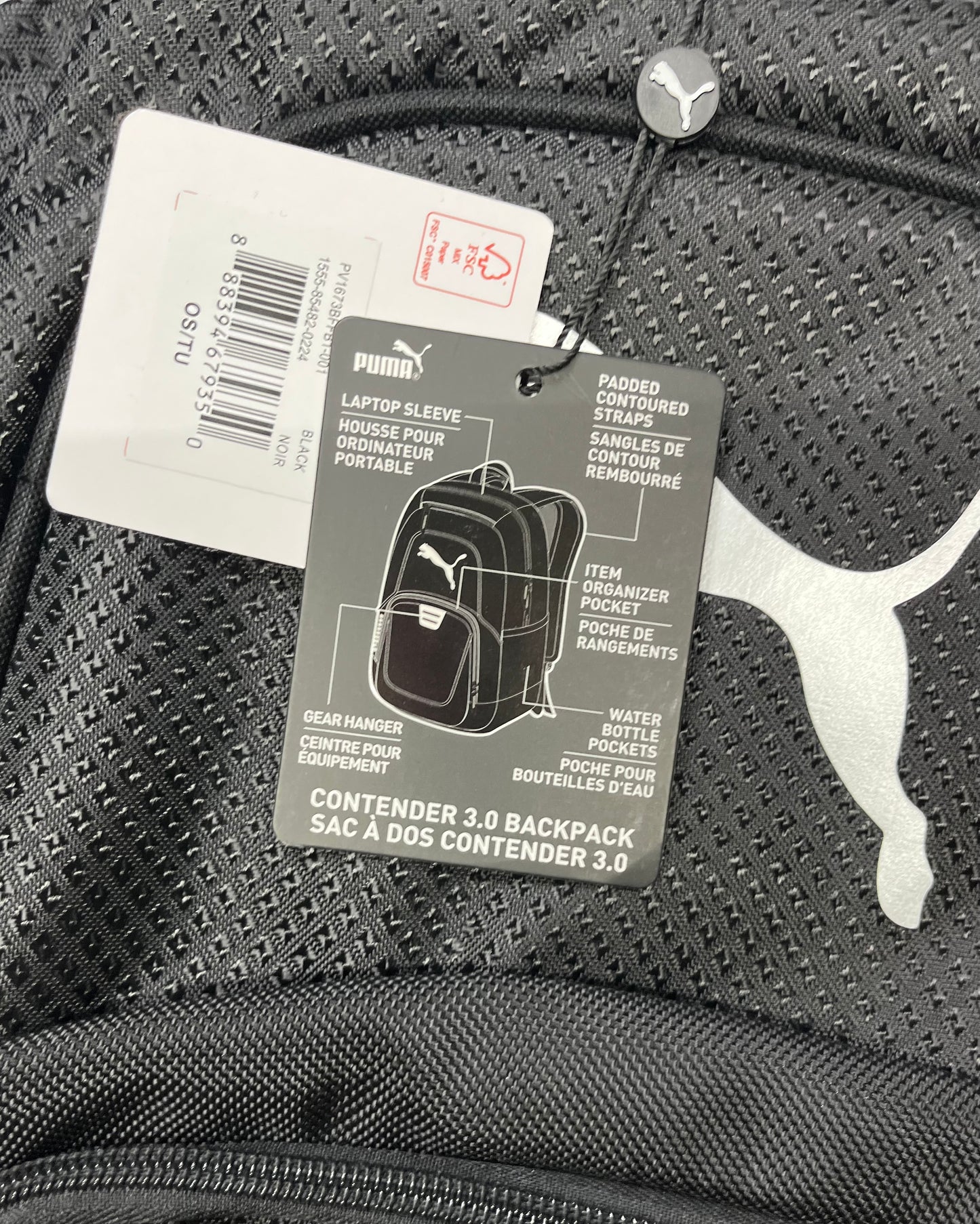 🌴 Sac d’école : PUMA unisexe . Tout noir neuf ! Voir tout les infos photo 4-5-6 .