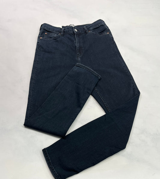 Skinny jeans taille haute : Bleu marine / stretch neuve . Beau tissu confo . + 7-8ans / médium femme .