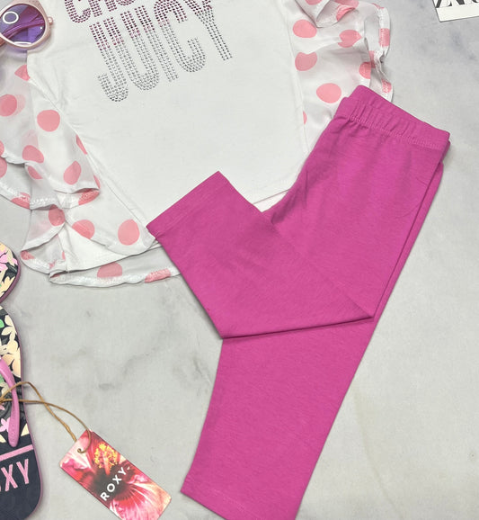 🌷 Legging : 3 quart en beau coton stretch 4 ans fille neuf !