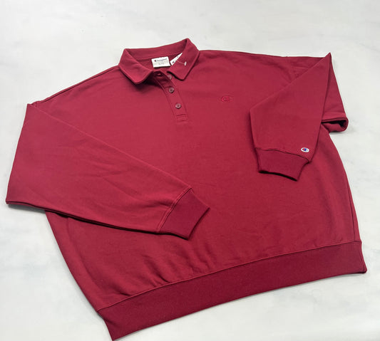 Champion : Ouaté cerise 🍒 XL/ femme ample fit . Neuf! Doux à l’intérieur logo brodé ton sur ton .