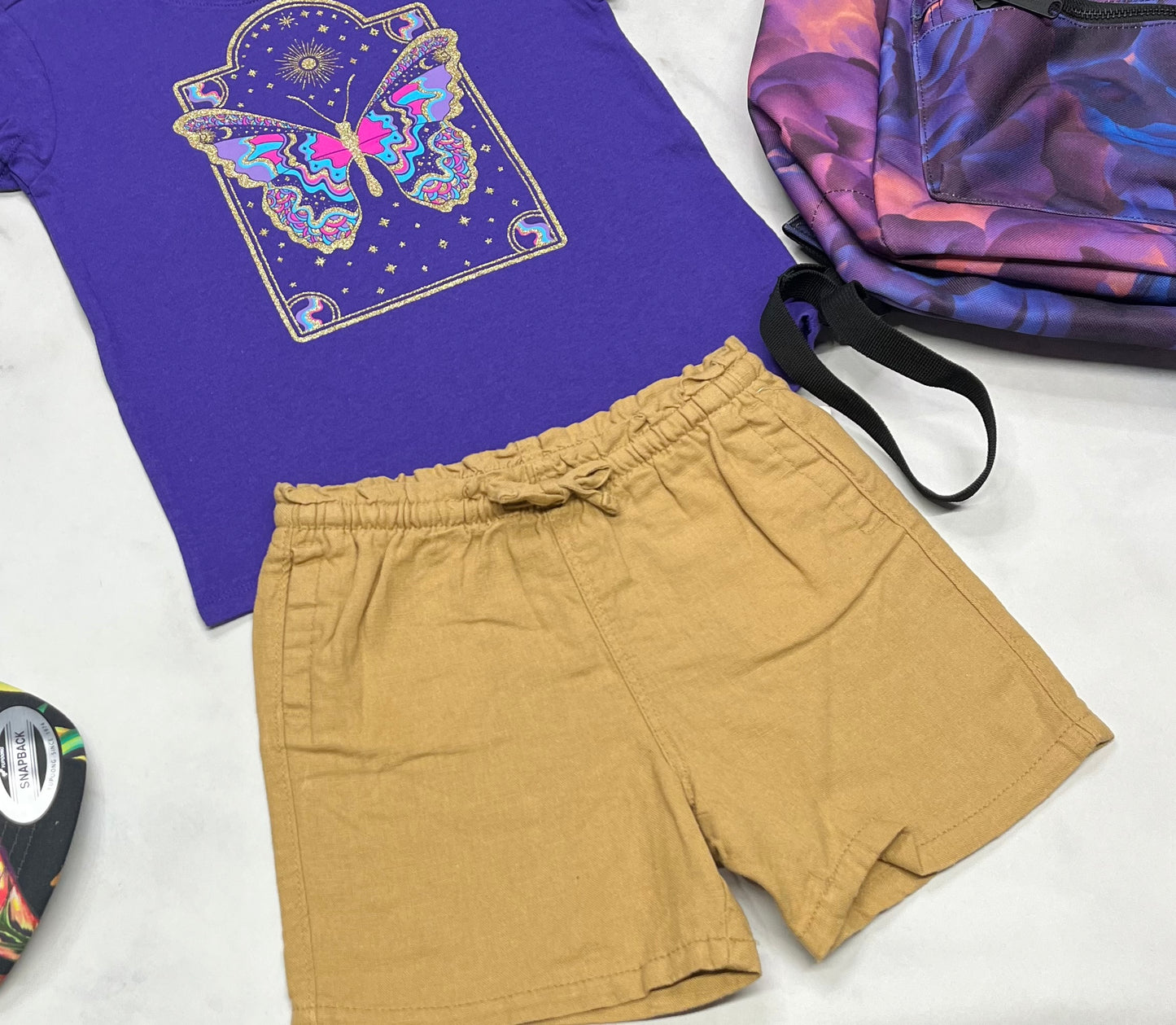 ☀️ Short : Tan look lin souple neuve . 5 ans fille