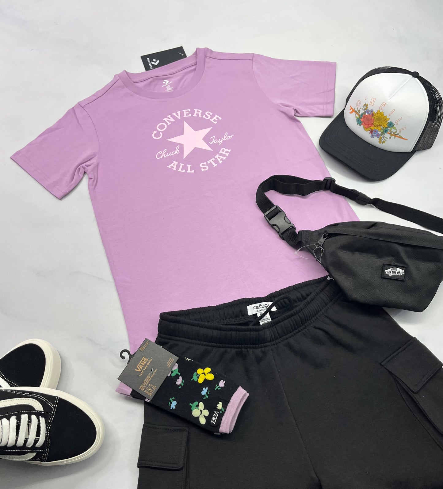 💕 Manche courte : Converse fait small femme neuf !