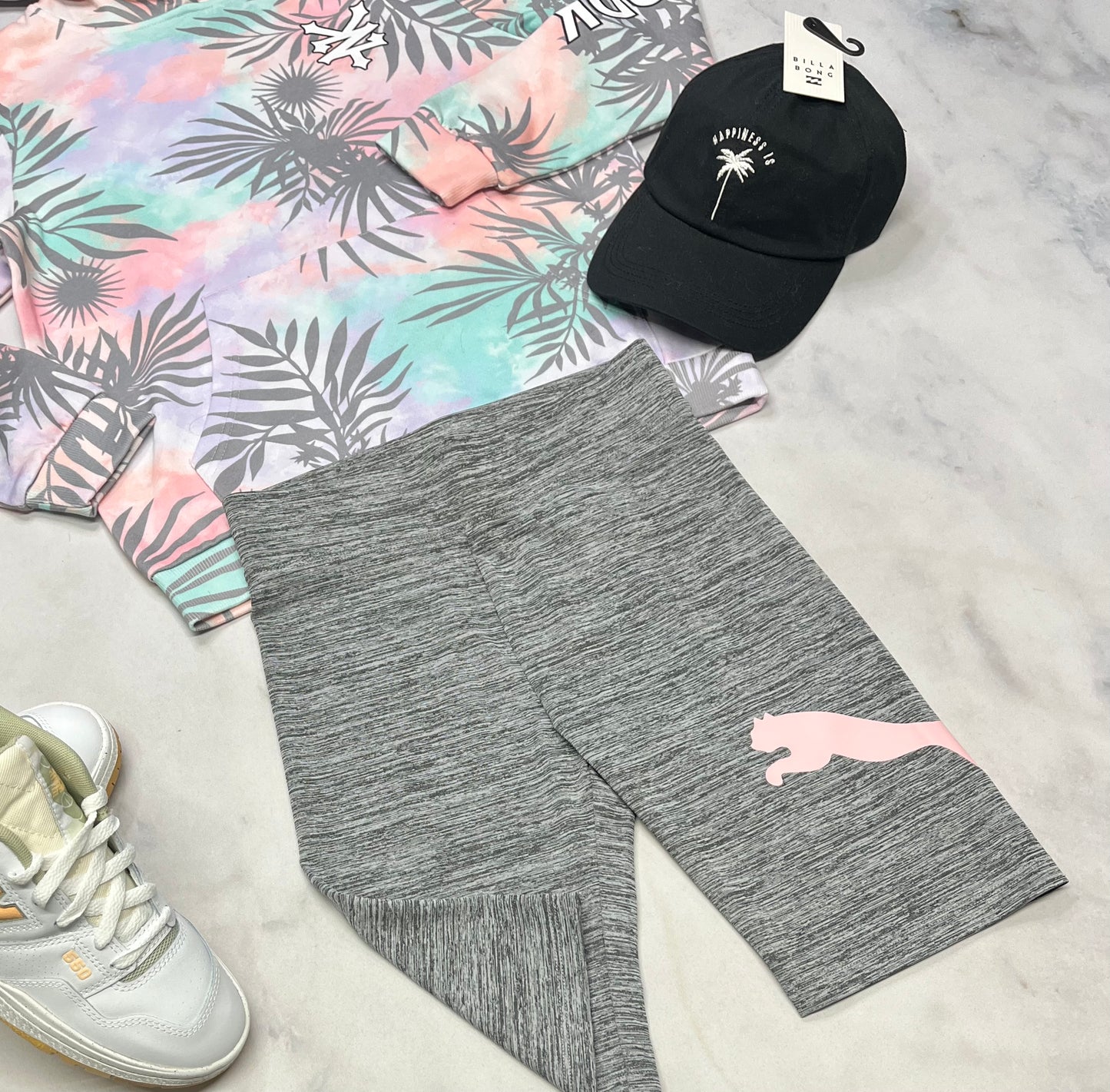 🌿 Bermuda : cuissard Puma en tissu de sport stretch 14-16 ans fille neuf !