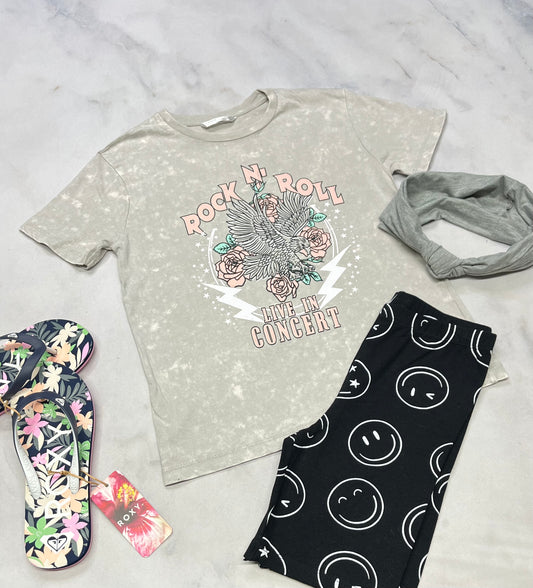 🤩T-Shirt : gris tie dye look tendance 7-8 ans fille neuf !