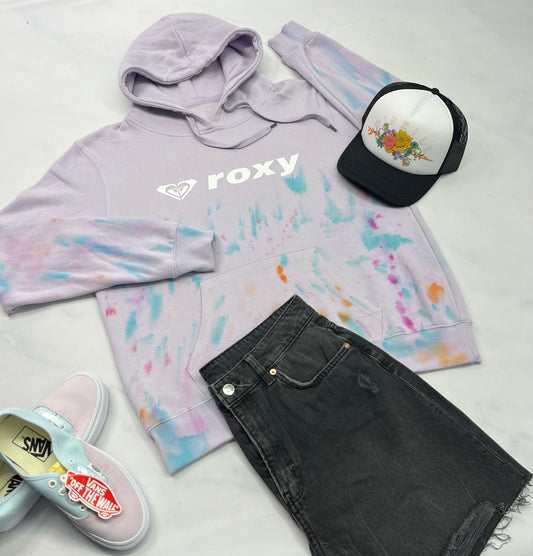 💜 Cagoule : Lilas ROXY ultra soft et intérieur doux . M/ femme look ample neuve ! Comme neuve !