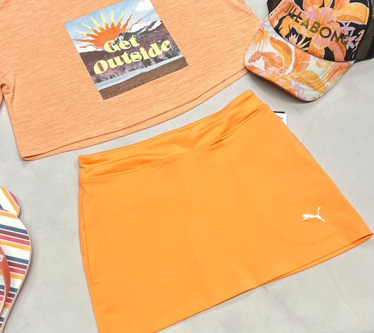 ☀️ Jupe : Puma en tissu de sport stretch 7-8 ans fille neuve ! ( Peu faire jupe cache maillot )