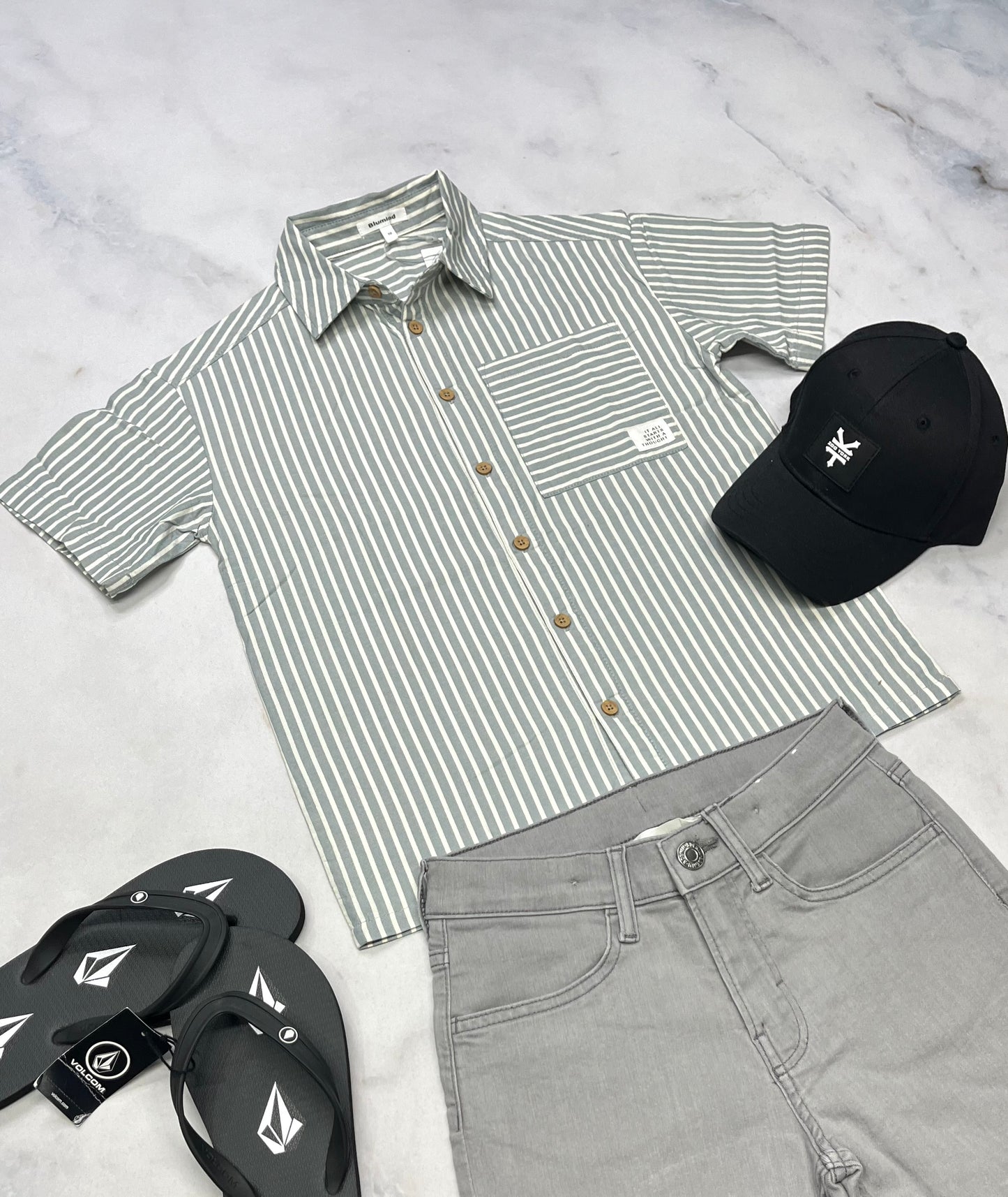 🌴 Chemise : Blum look lin superbe 10 ans garçon coupe molle confo neuve !