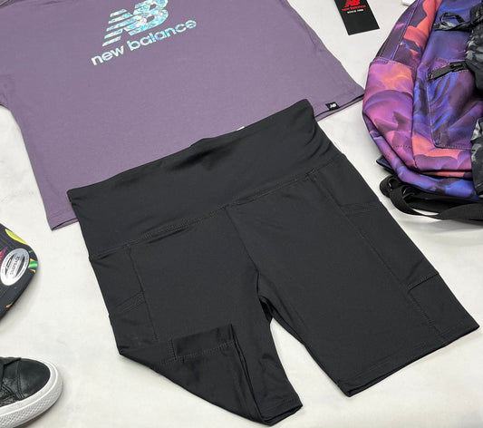 💜 Cuissard : noir en tissu de sport stretch 16 ans fille neuf ! Poches sur les côtés .